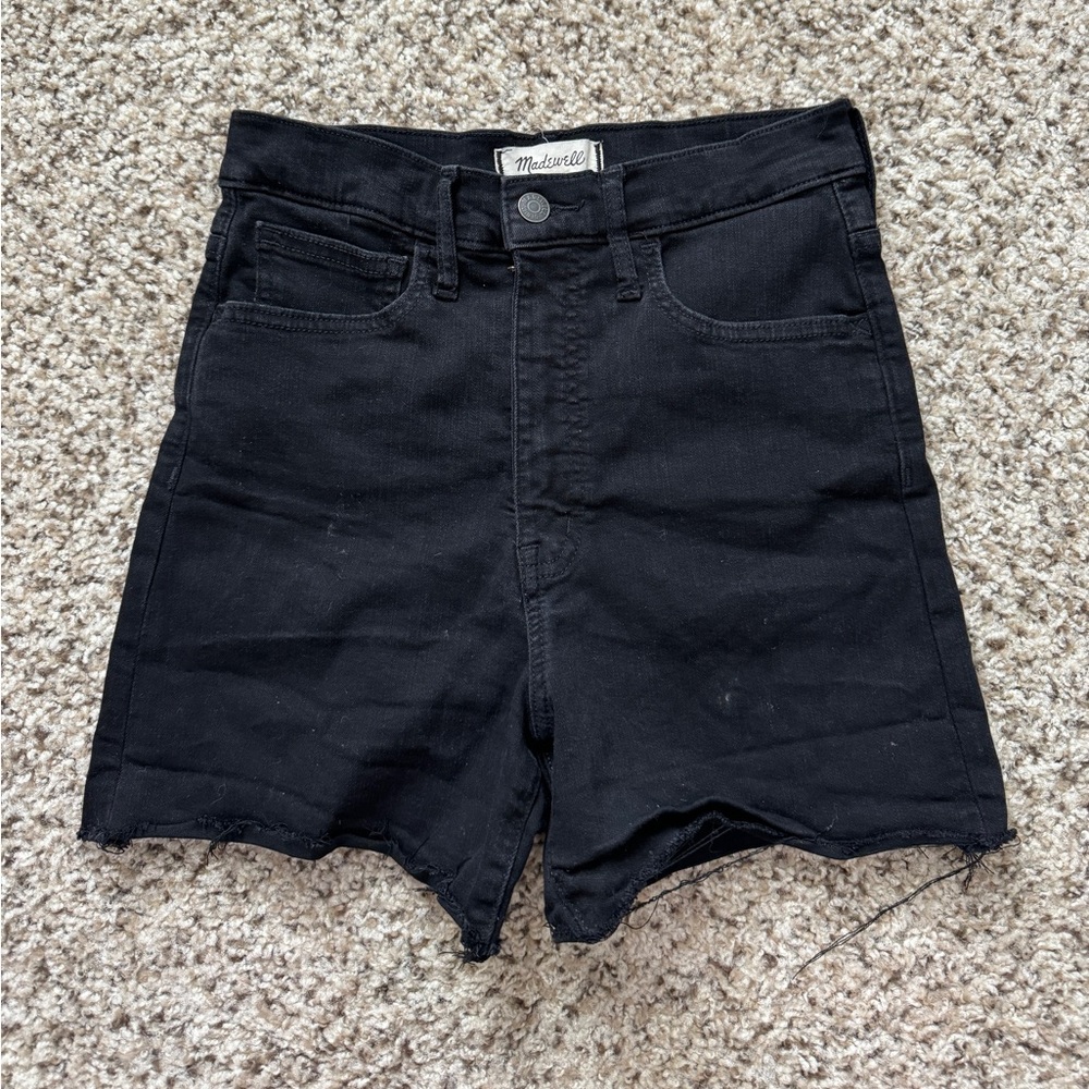 Madewell Black High Waisted Jean Shorts - 26”